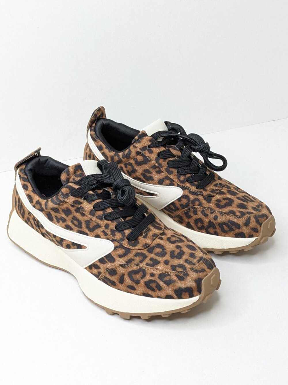 Dolce Vita Braiden Retro Jogger Sneakers Leopard Print Womens 8.5